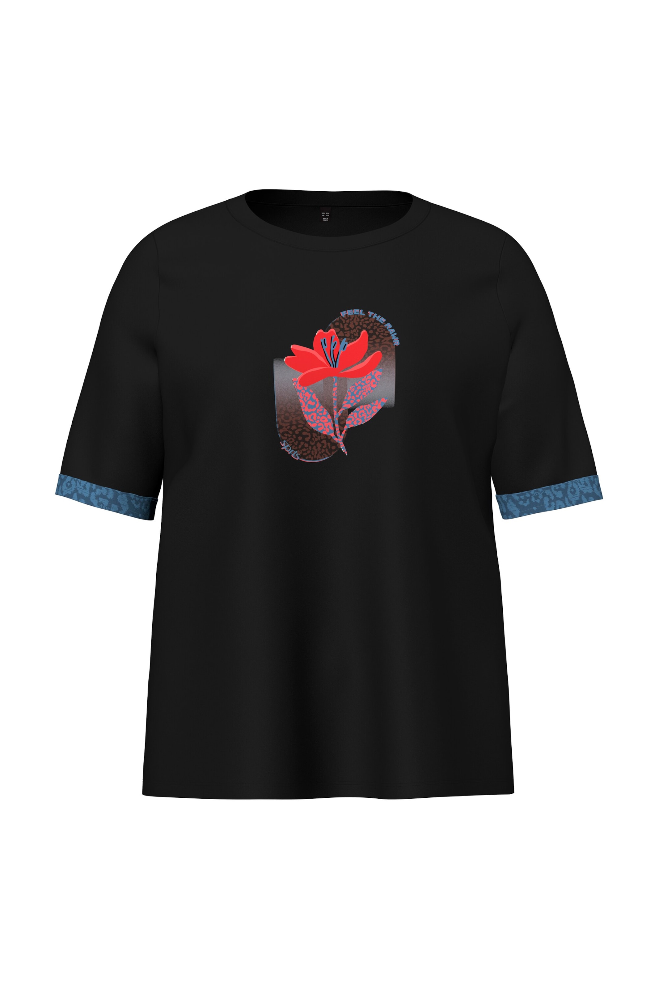 Ulla Popken Shirt in Schwarz: Vorderseite
