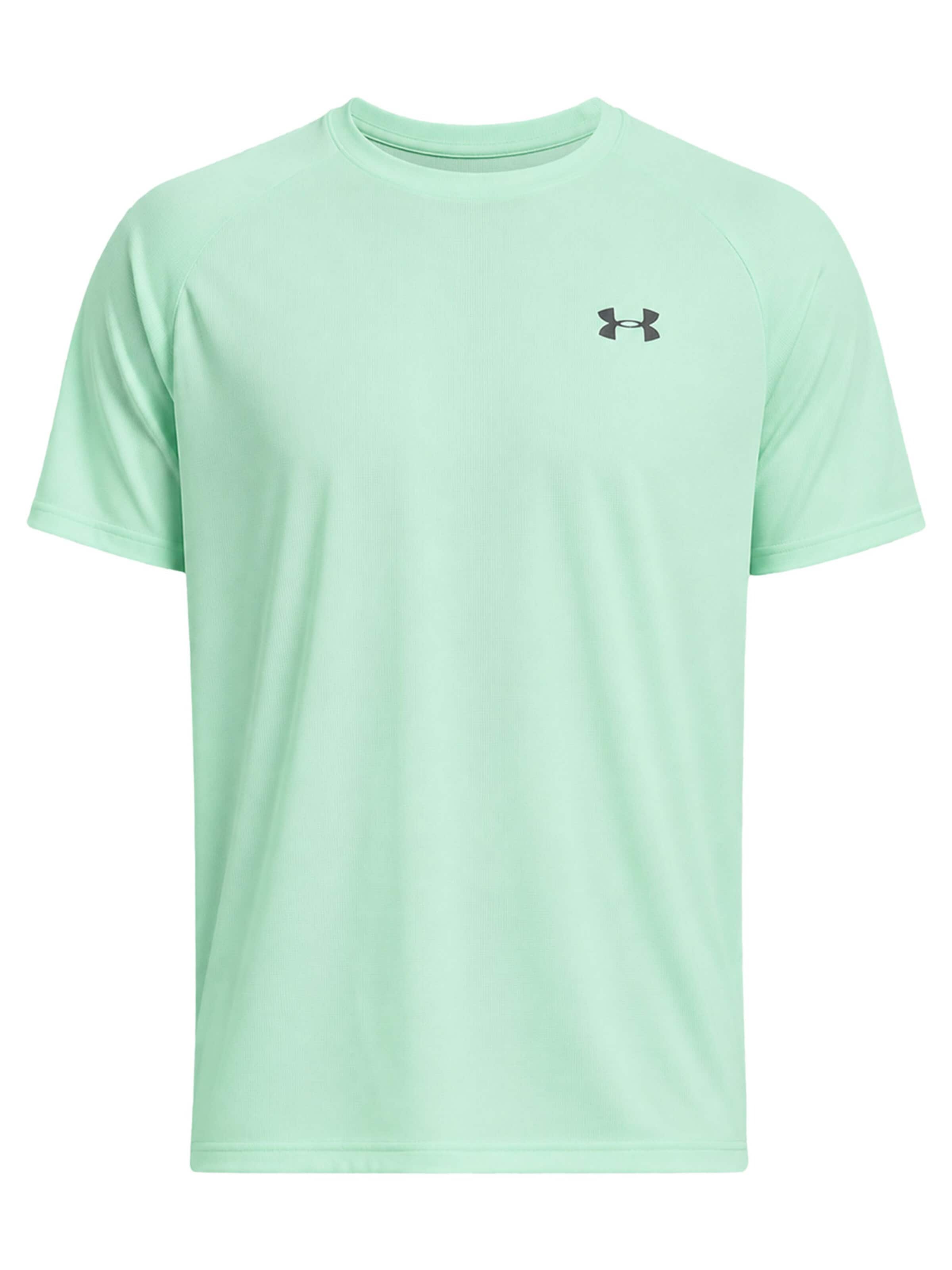 UNDER ARMOUR Funktionsshirt 'Tech Textured SS'‌‌‌‌ in Grün: Vorderseite