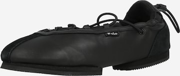 juoda Polo Ralph Lauren Balerinos su dirželiais: priekis