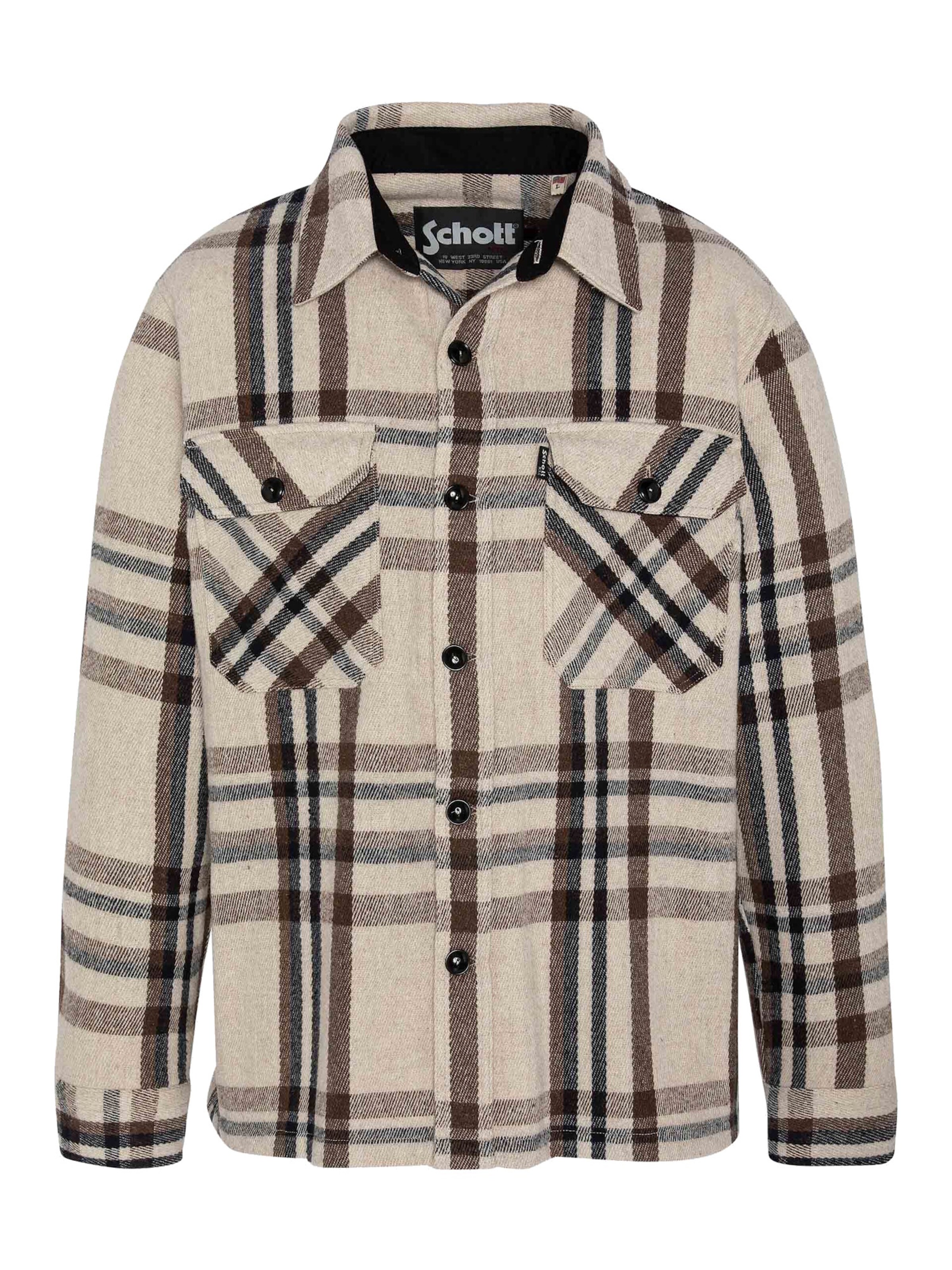 Giacca di mezza stagione 'Carl4' di Schott NYC in beige: frontale