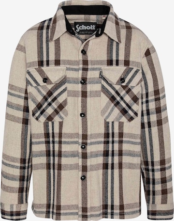 Schott NYC Välikausitakki 'Carl4' värissä beige: etupuoli