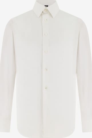 balta Boggi Milano Priglundantis modelis Dalykinio stiliaus marškiniai: priekis