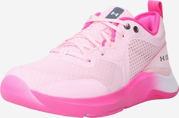 UNDER ARMOUR Athletic Shoes 'Omnia Q1' in Pink: front