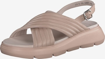 Paul Green Sandalen met riem in Roze: voorkant