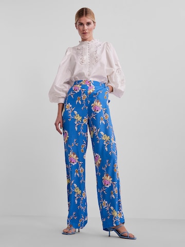 Y.A.S Wide leg Broek 'Indigo' in Blauw