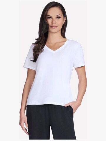 SKECHERS Shirt 'Skechers Pima V-Neck Tee'‌‌‌‌‌‌ in Weiß