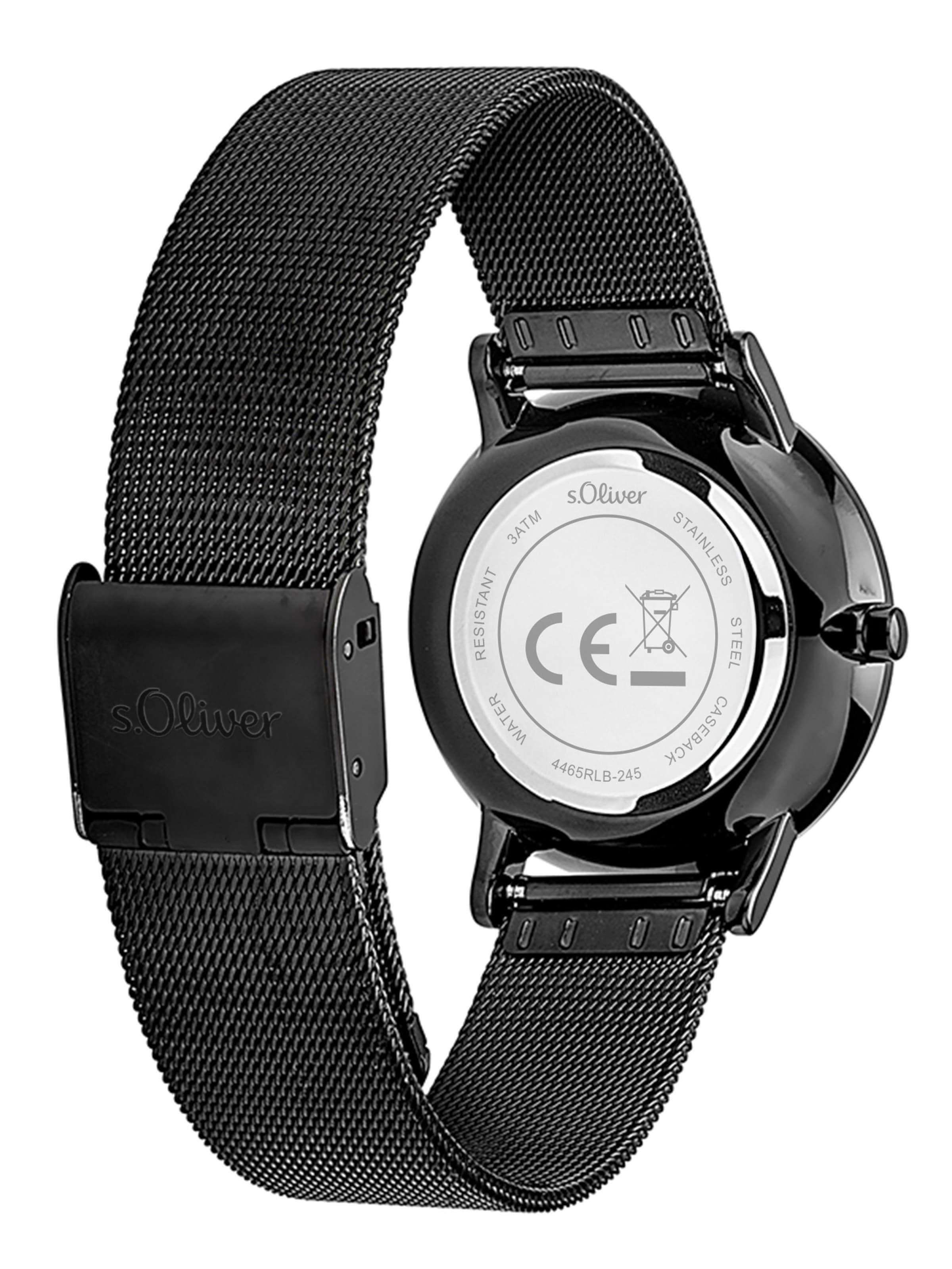 s.Oliver Analog watch in Black