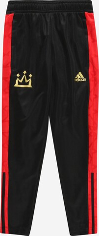 ADIDAS PERFORMANCE Regular Sportbroek 'Salah' in Zwart: voorkant