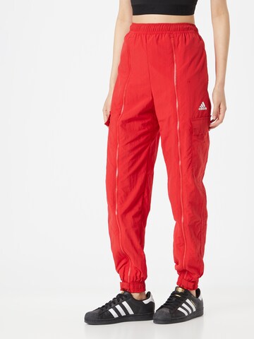 ADIDAS SPORTSWEAR Zwężany krój Spodnie sportowe 'Dance Versatile ' w kolorze czerwony: przód
