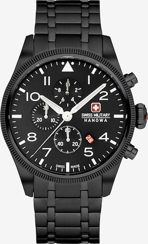 SWISS MILITARY HANOWA Analog Watch 'THUNDERBOLT CHRONO' in Black: front