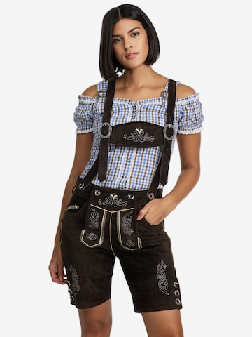 Steigenhöfer Regular Trachtenhose 'Annika' in Braun: Vorderseite