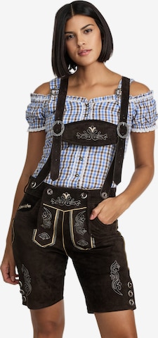 Steigenhöfer Traditional Pants 'Annika' in Brown: front