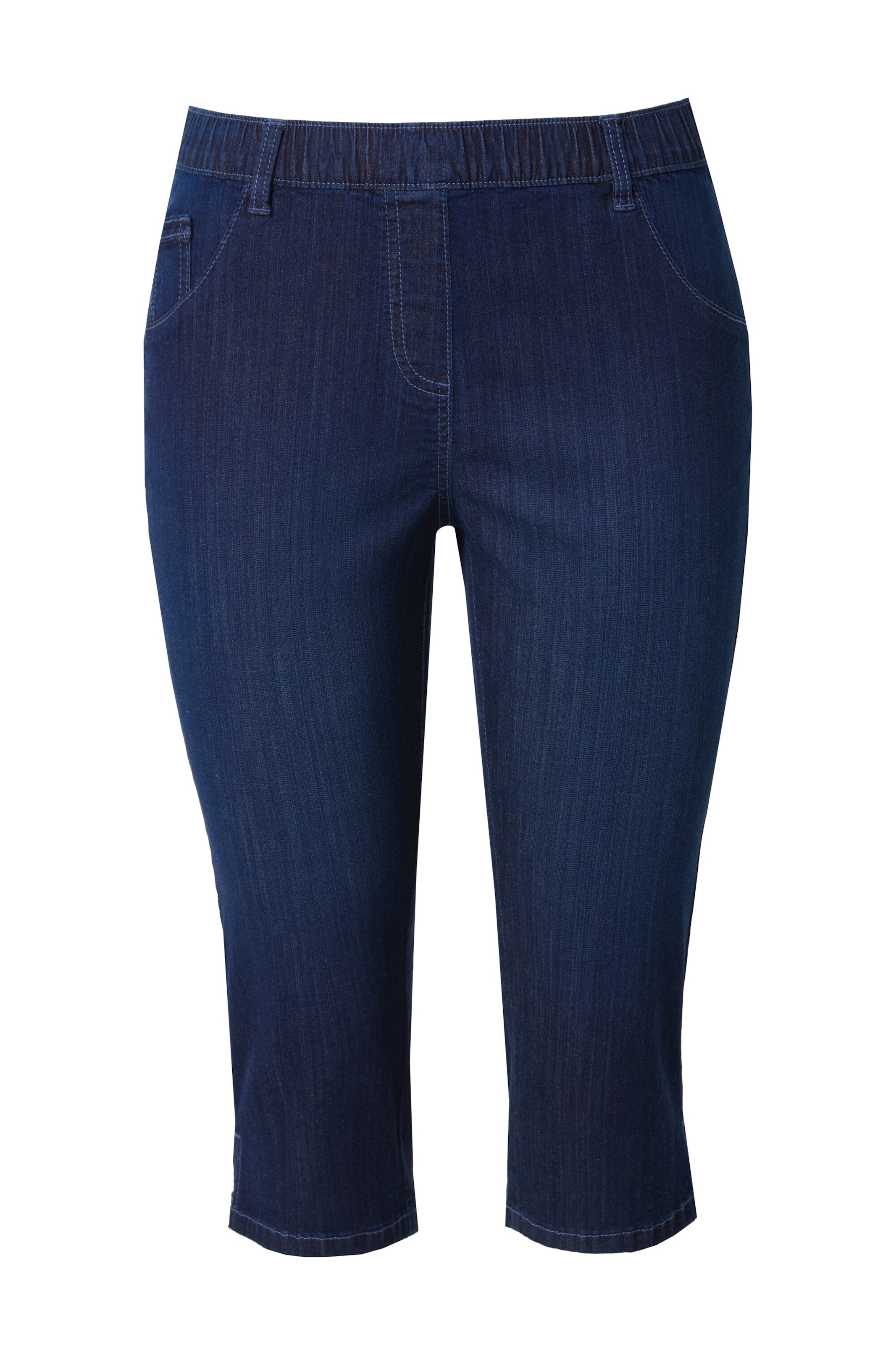 Ulla Popken Slimfit Jeans in Blauw: voorkant