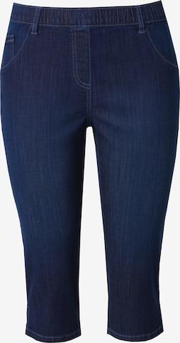 Coupe slim Jean Ulla Popken en bleu : devant