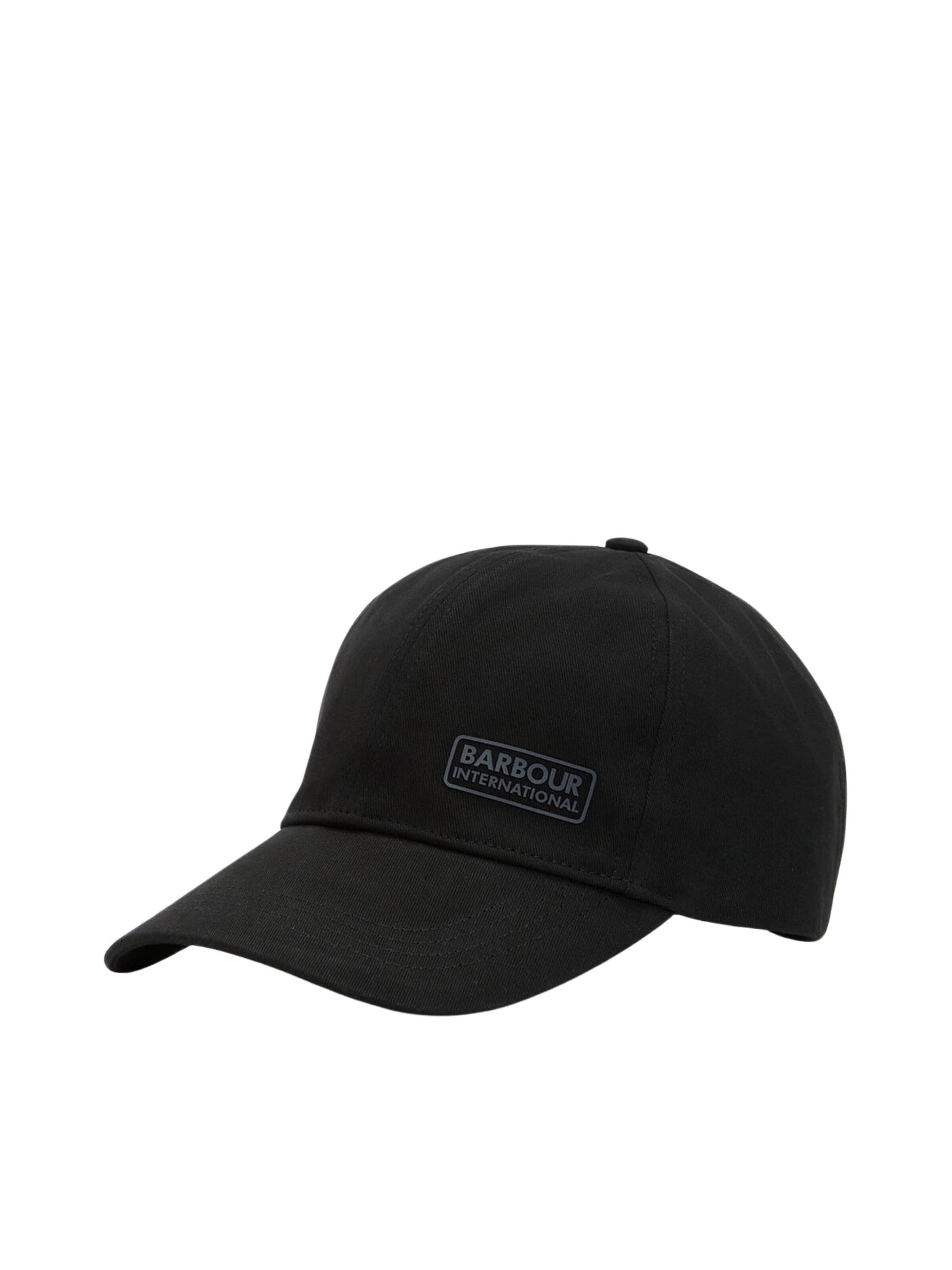 Casquette Barbour International en noir : devant