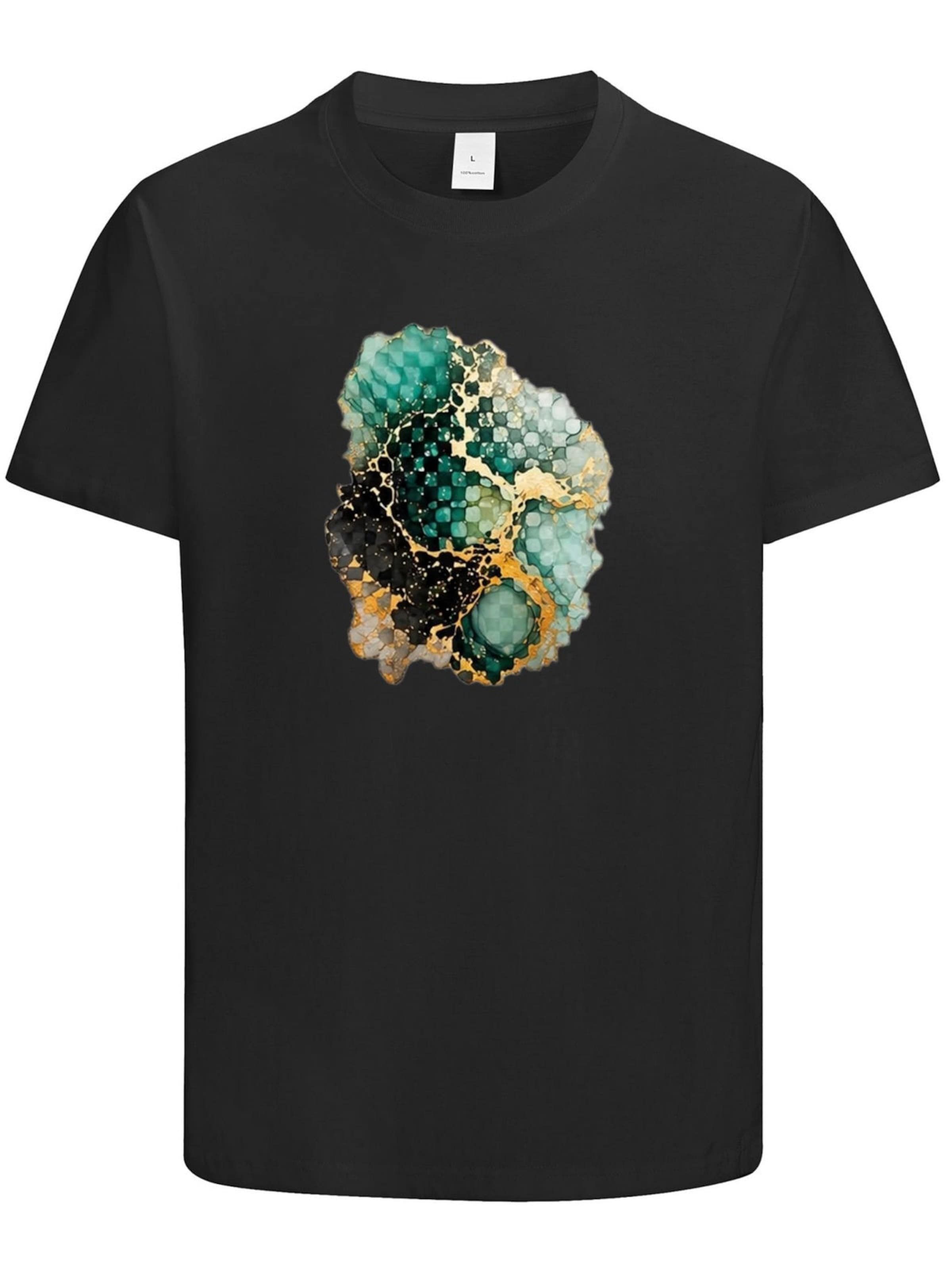 HUSKSWARE Shirt 'Grafik'‌‌‌‌‌‌‌‌‌‌ in Schwarz: Vorderseite