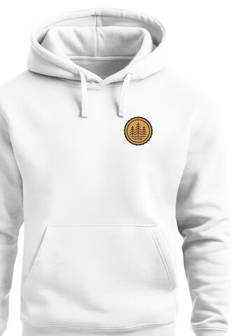 Neverless Sweatshirt 'Bäume Badge 1' in Weiß