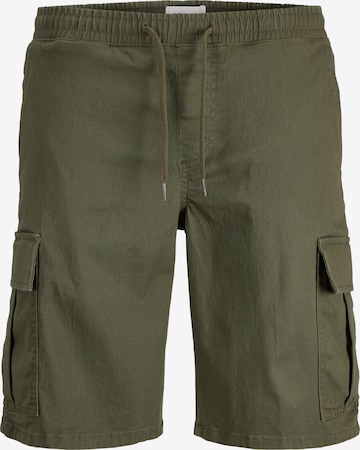 Jack & Jones Plus Regular Cargoshorts in Grün: Vorderseite
