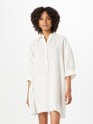 Robe-chemise Sisley en blanc : devant