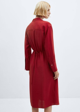 MANGO Košeľové šaty 'Maria' - Červená