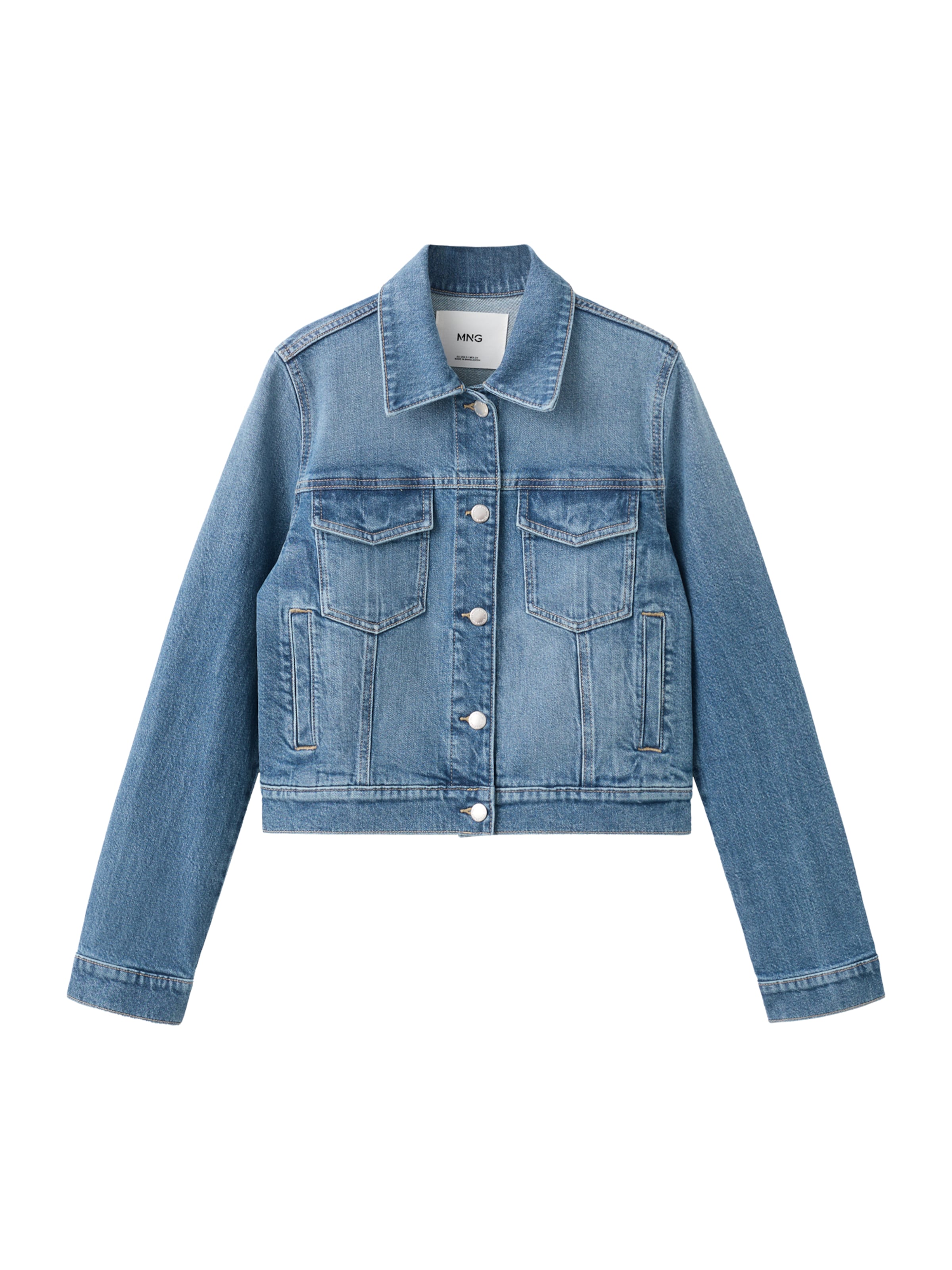 MANGO Jacke 'NEWVICKY' in blue denim, Produktansicht