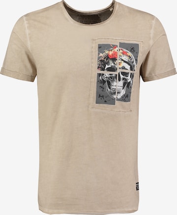 smėlio Key Largo Marškinėliai 'Flower Power': priekis