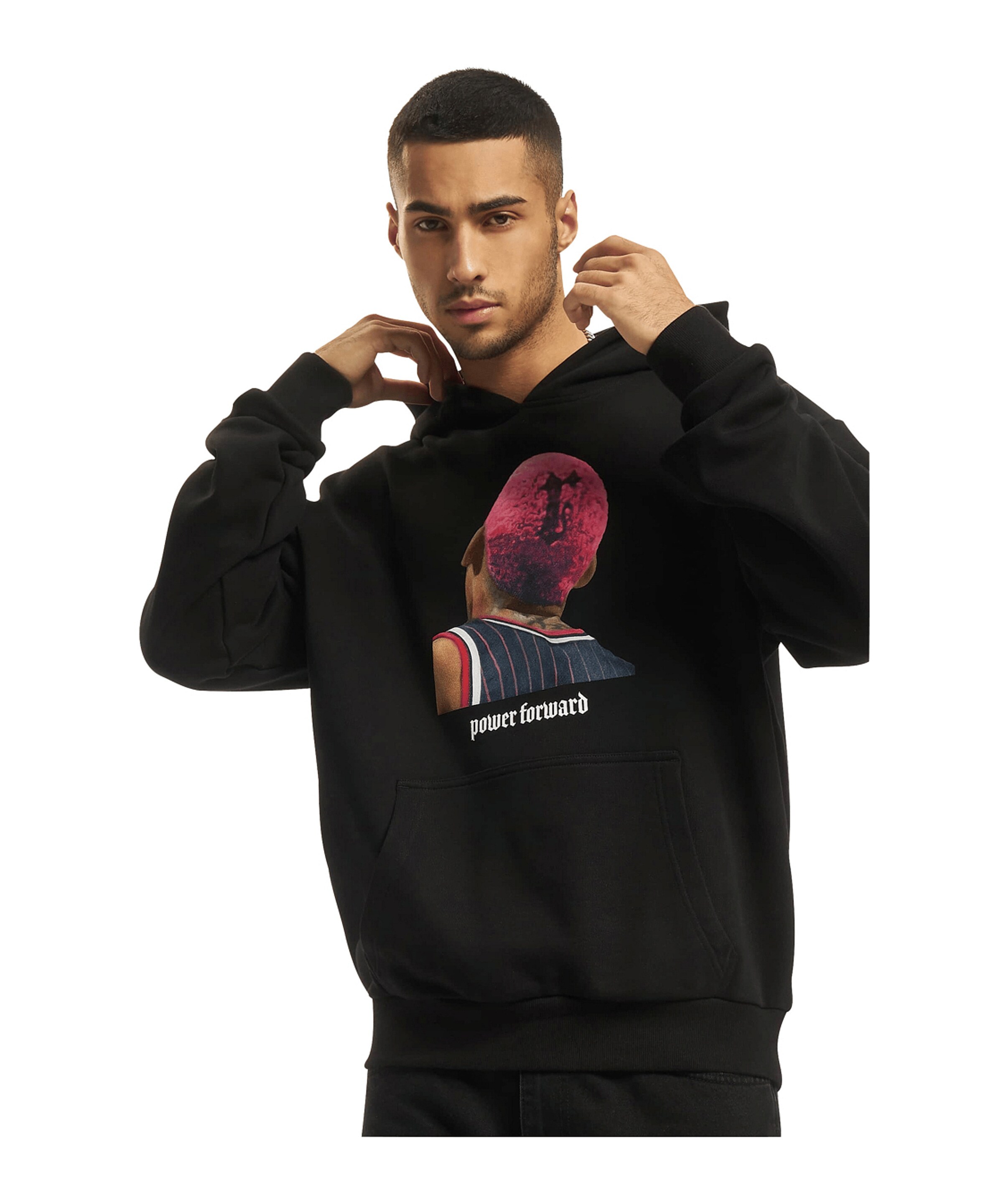 Mister TeeSportska sweater majica - crna boja: prednji dio