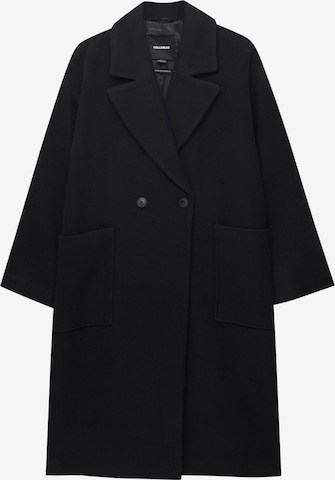 Pull&Bear Between-Seasons Coat in Black: front