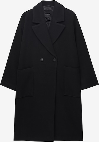 Pull&Bear Between-seasons coat in Black: front