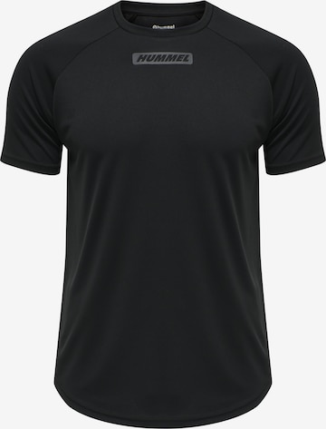 Hummel Λειτουργικό μπλουζάκι 'Topaz' σε μαύρο: μπροστά