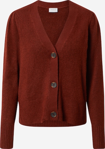 VILA Knit Cardigan 'Eshy' in Red: front