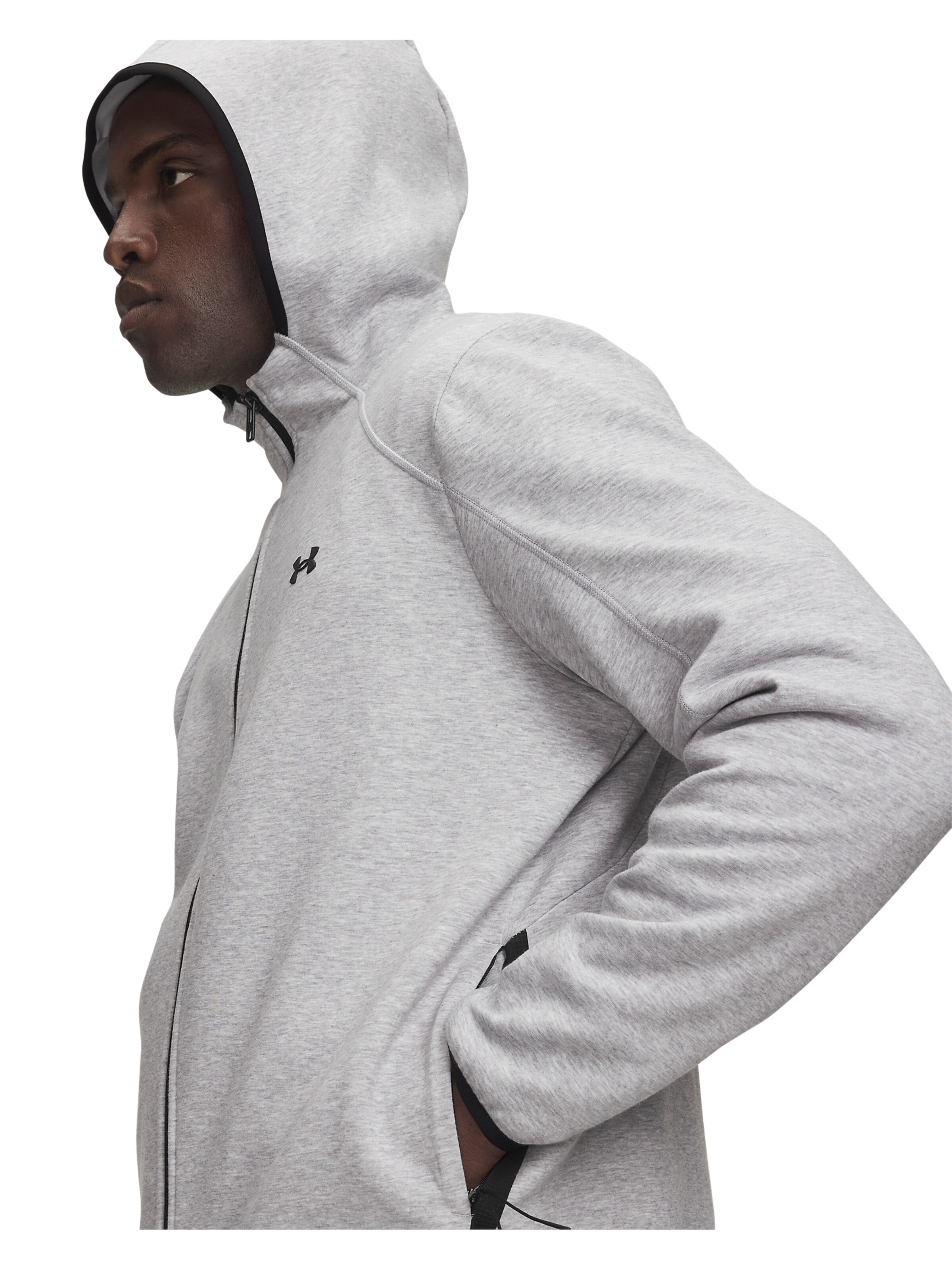 UNDER ARMOUR Sportsweatvest 'Unstoppable Flc' in Grijs