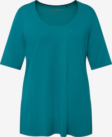 T-shirt Ulla Popken en bleu : devant