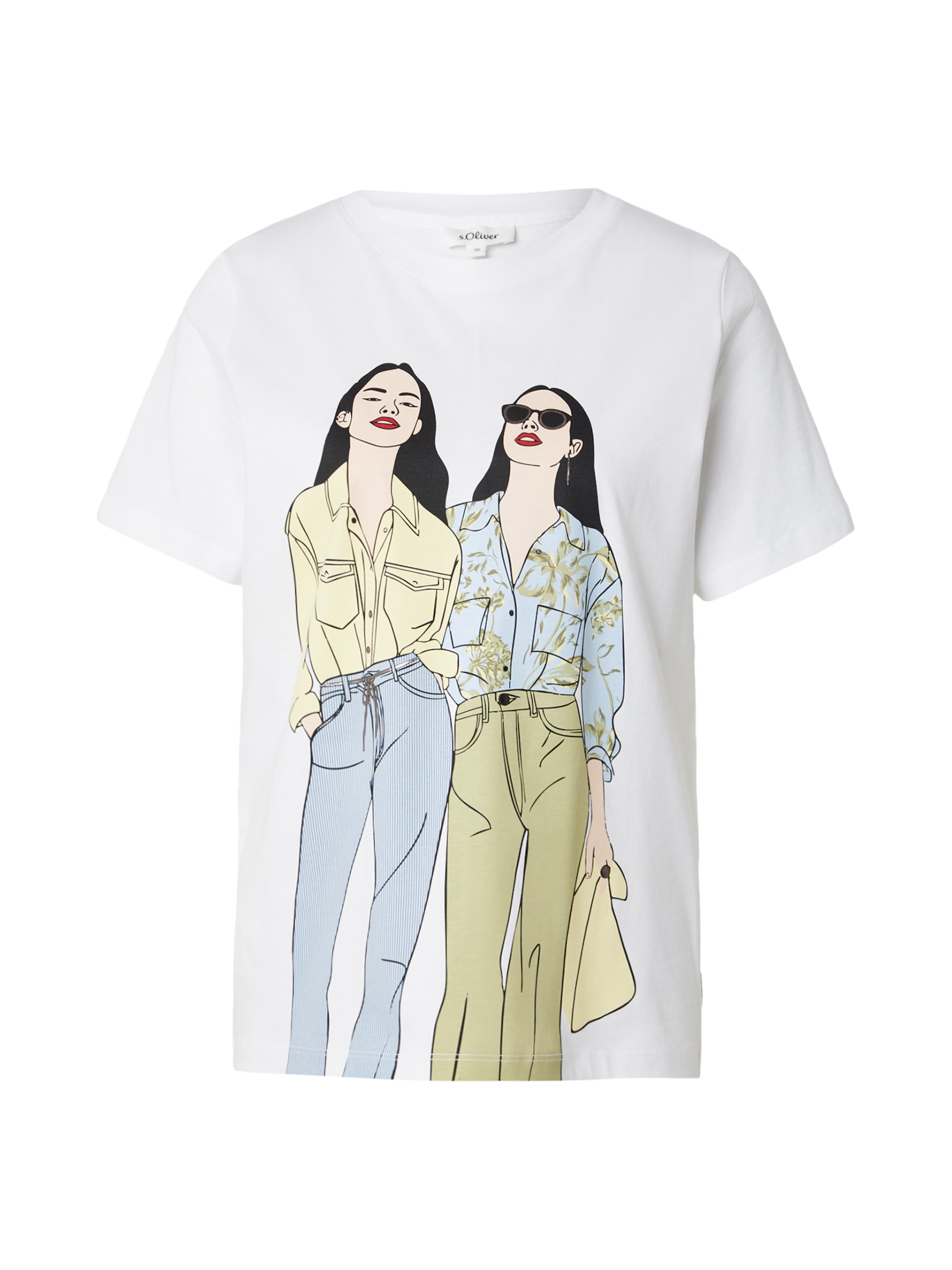 s.Oliver Тениска в бяло: отпред