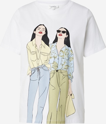 s.Oliver Тениска в бяло: отпред