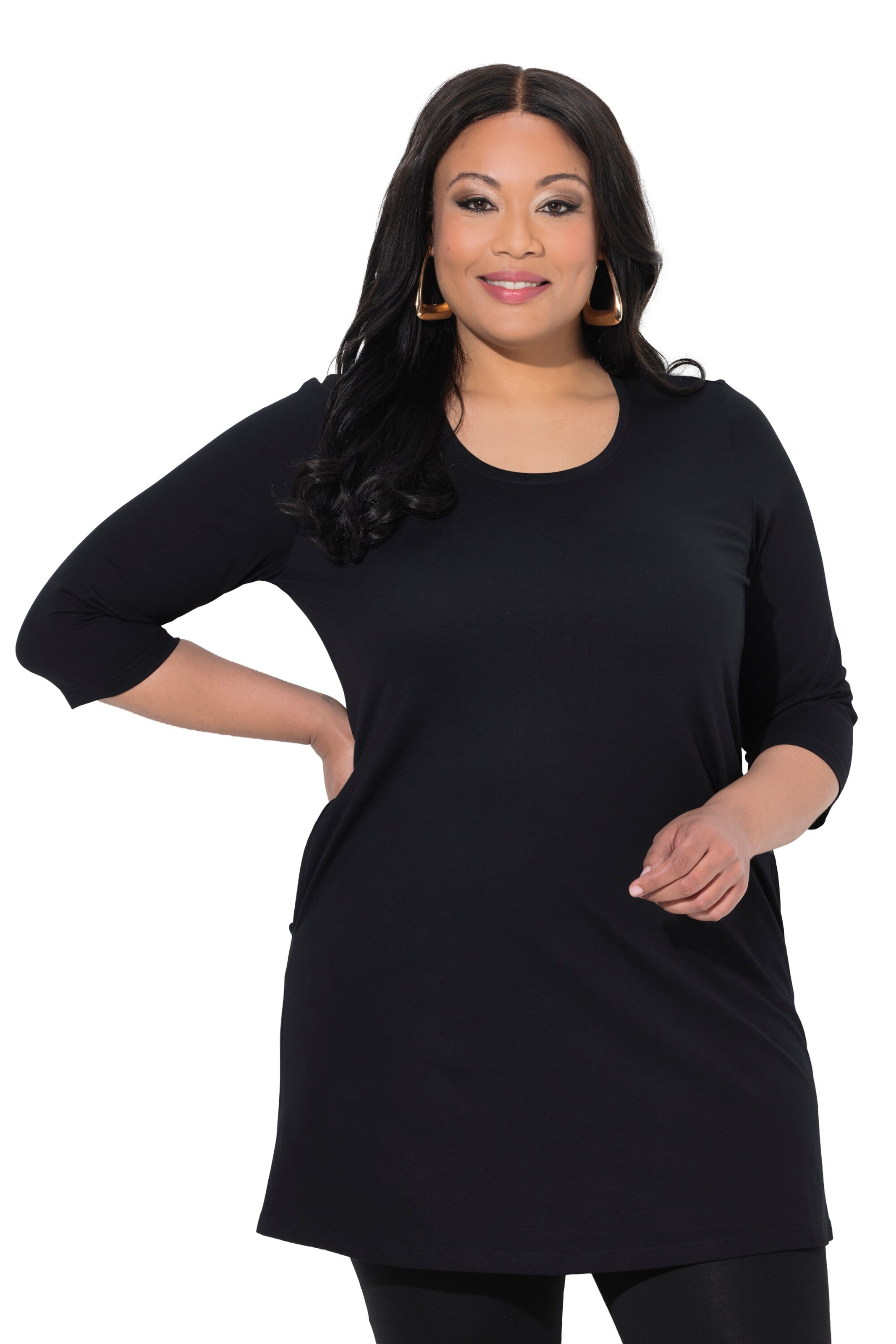 Ulla Popken Shirt in Black: front
