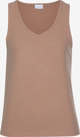 LASCANA Knitted top in Beige: front