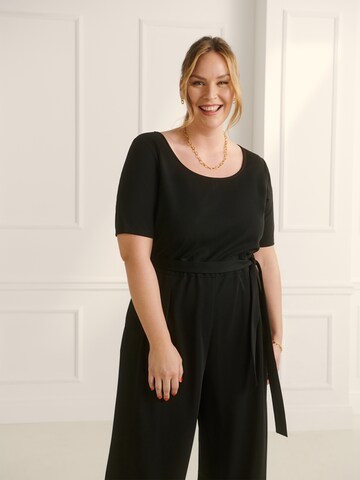 Guido Maria Kretschmer Curvy Jumpsuit 'Jessa' i svart: framsida