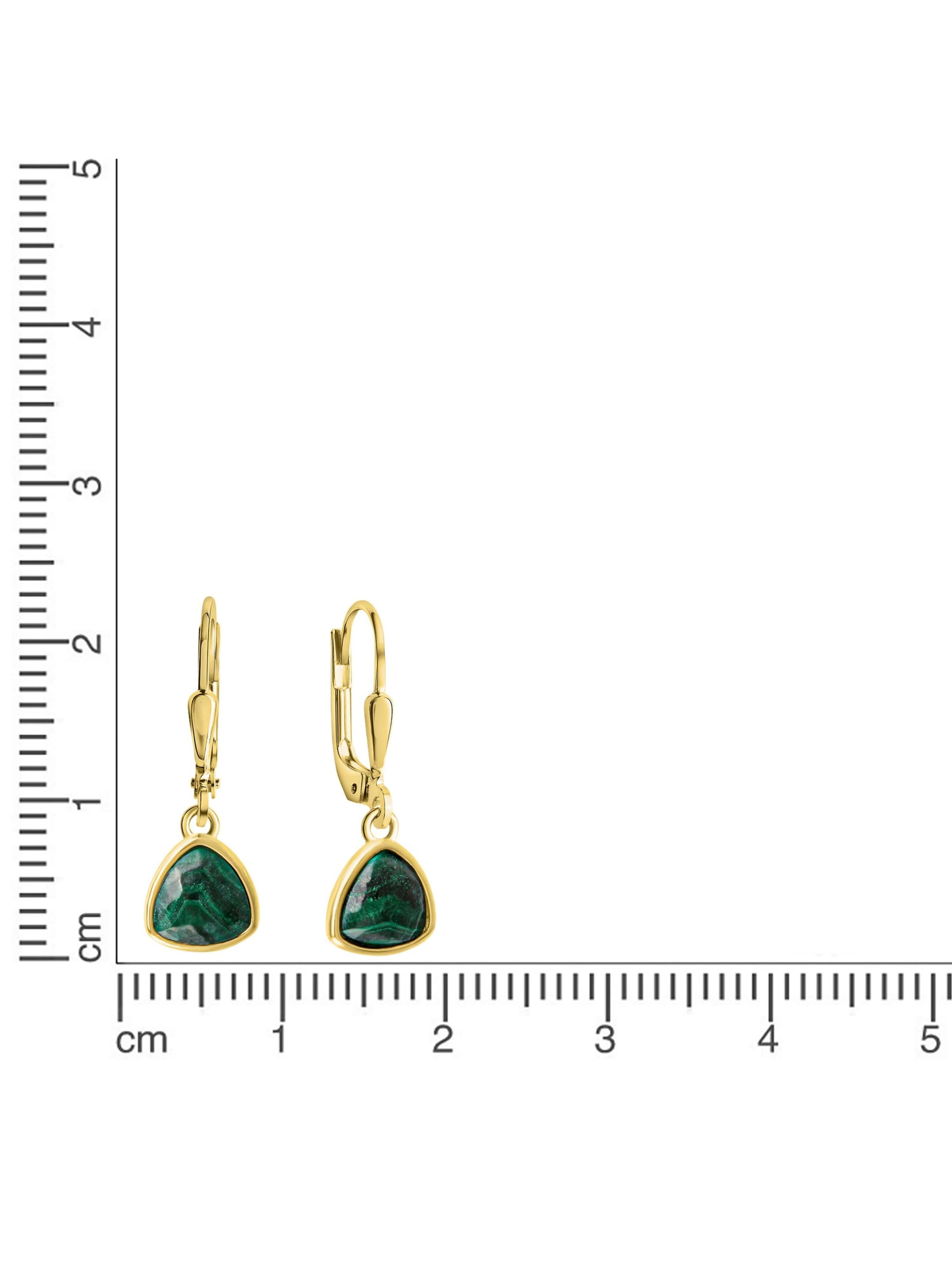 CELESTA Ohrhänger in Gelb: Vorderseite