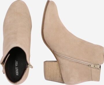 ABOUT YOU Ankle boots 'Adele' in Beige