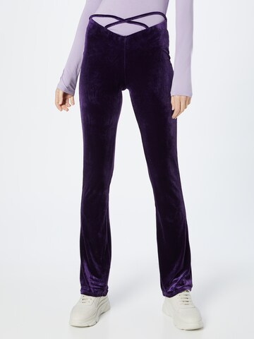 Tally Weijl Flared Pants in Purple: front