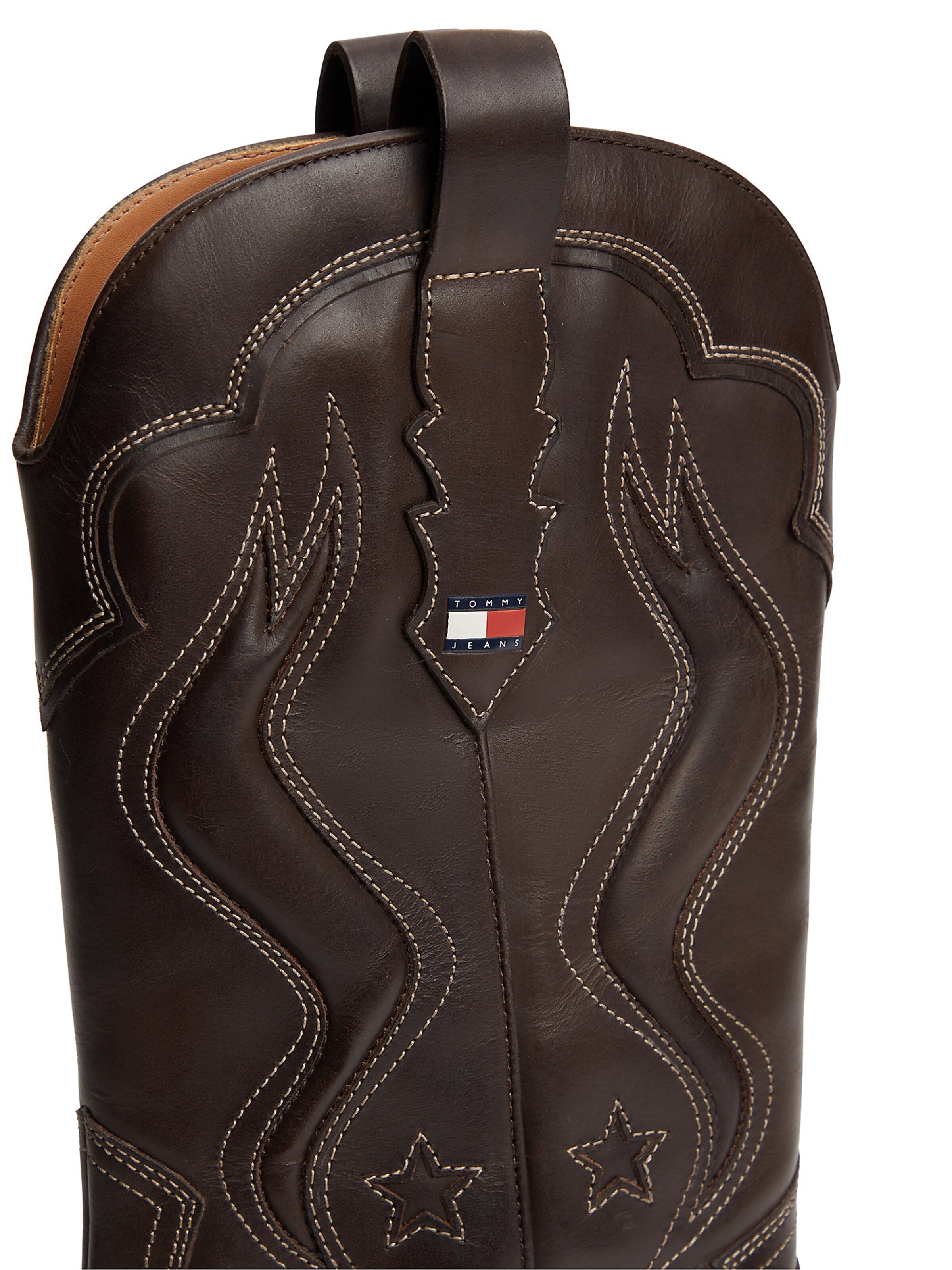 Bottes de cowboy Tommy Jeans en marron