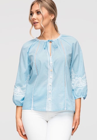 Ombre Blouse in Blue