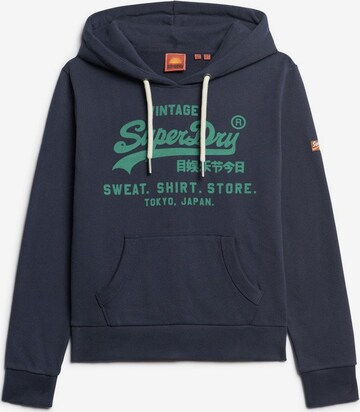 Superdry Sweatshirt 'Heritage' in Blauw: voorkant