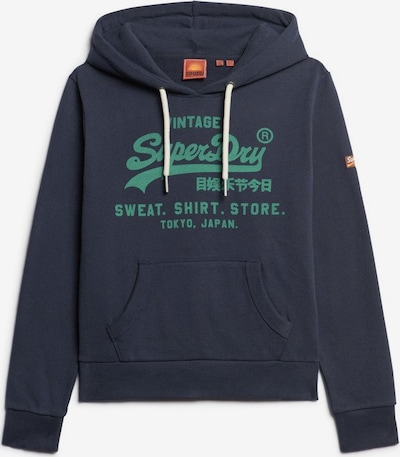 Superdry Sweatshirt 'Heritage' in dunkelblau / grün, Produktansicht