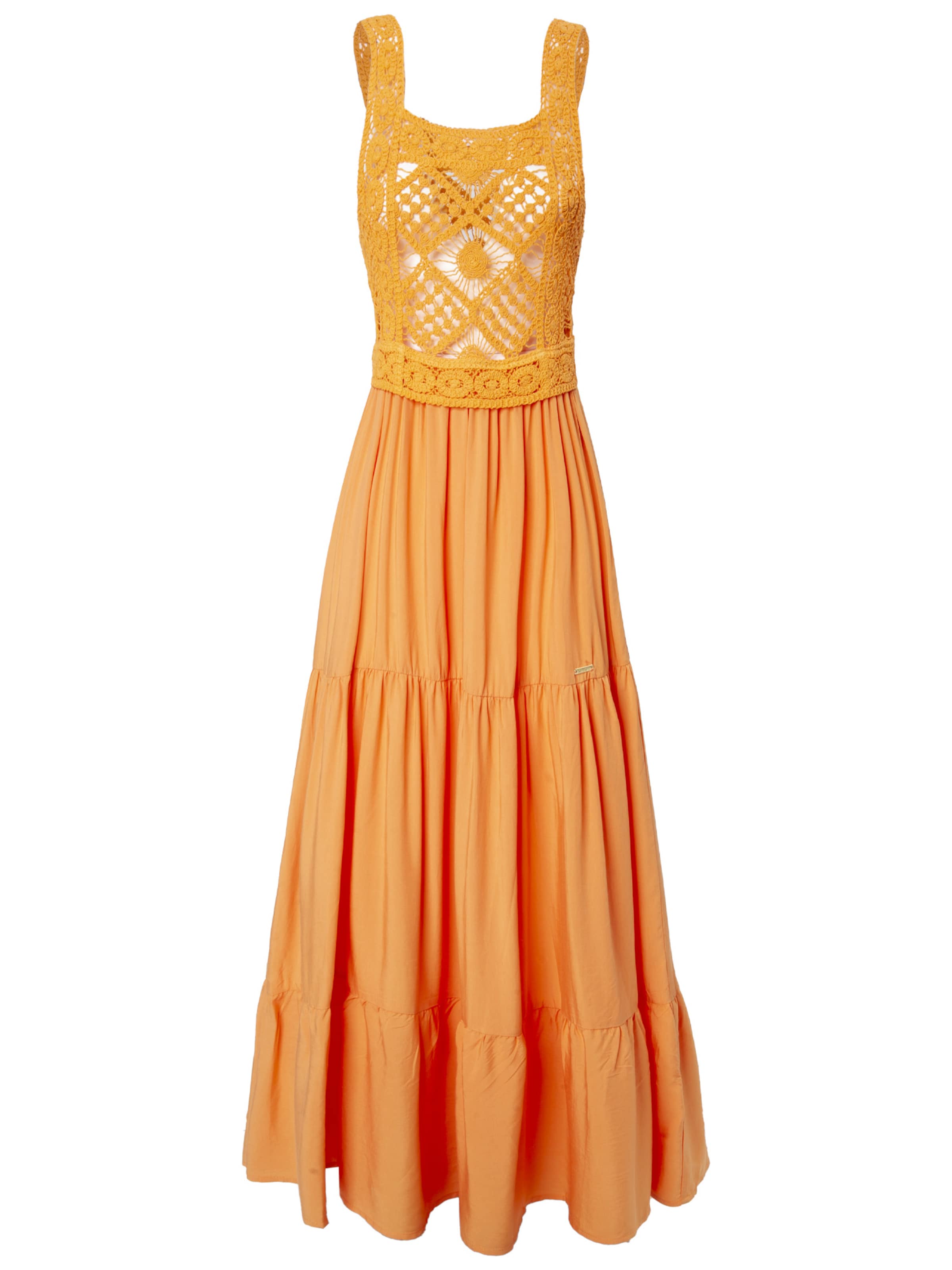 Influencer Sommarklänning i orange: framsida