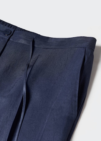 MANGO Široke hlačnice Hlače na rob 'EMMA' | modra barva