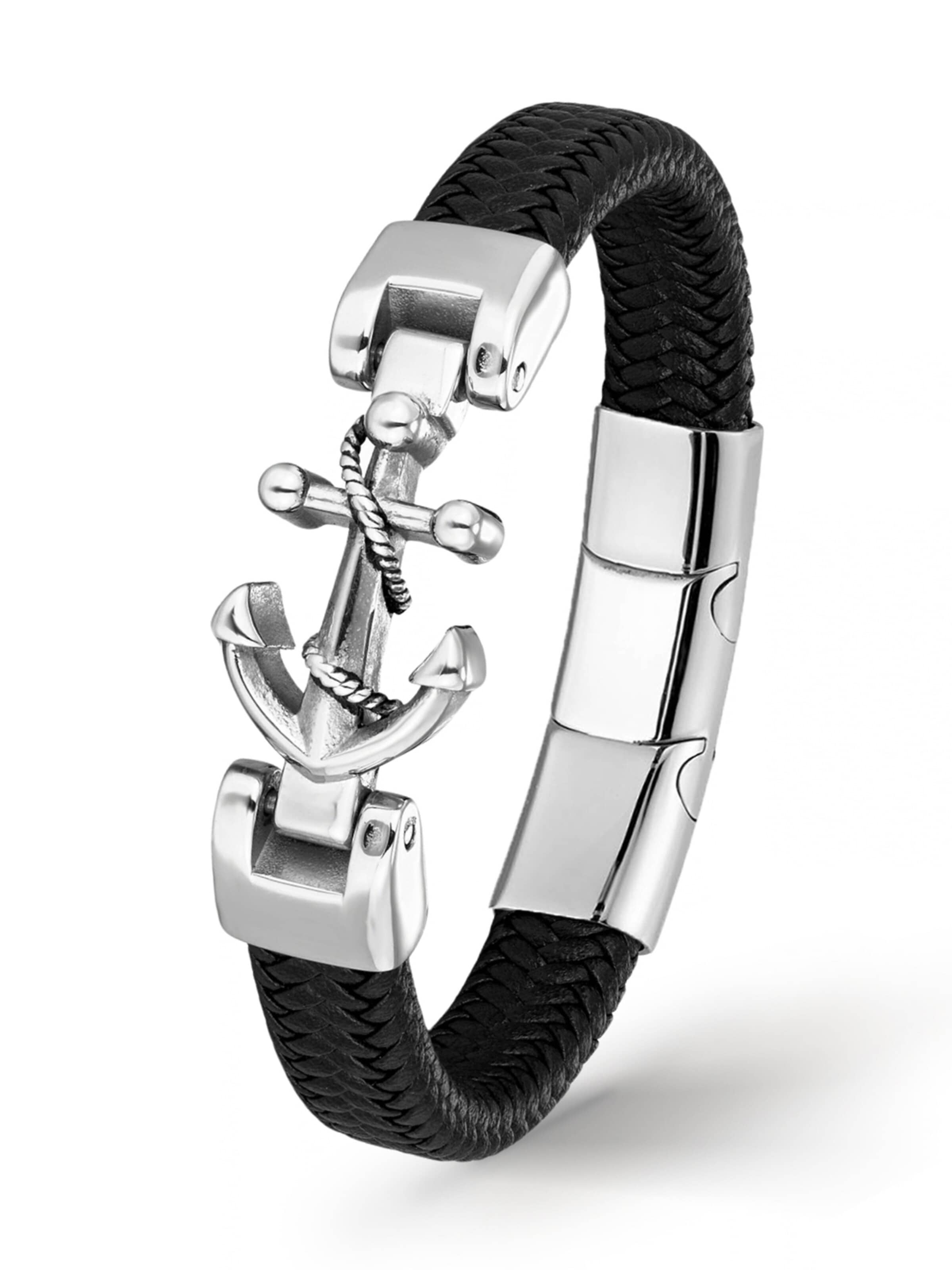 Bracelet 'AHOY MARITIM' UNIQAL en argent : devant