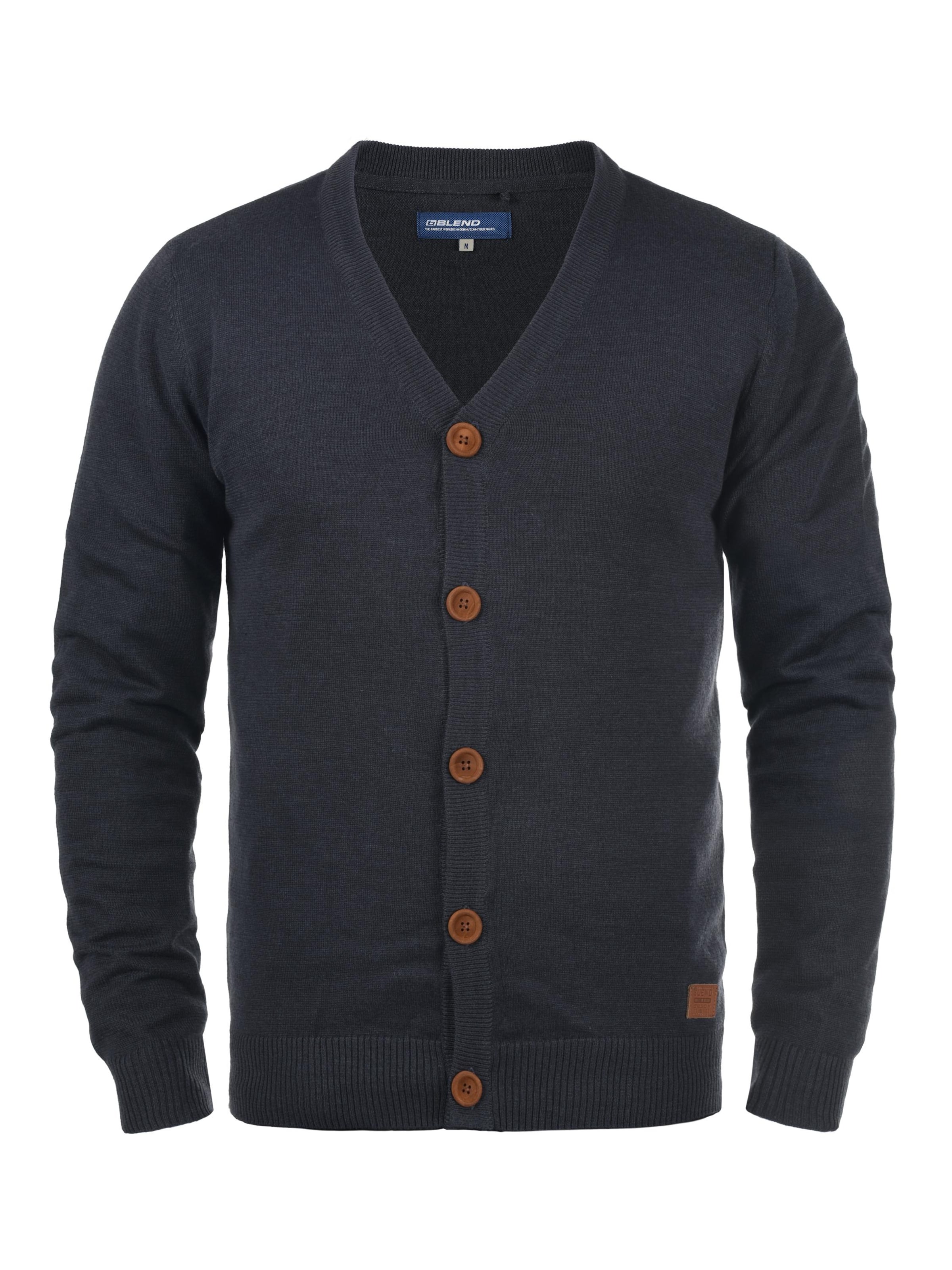BLEND Knit cardigan 'Lennard' in Blue: front