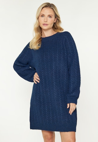 usha BLUE LABEL Gebreide jurk in Blauw: voorkant